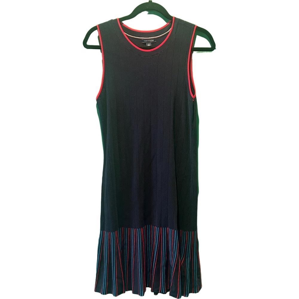 Tommy Hilfiger Navy and Pink Striped Kids Dress